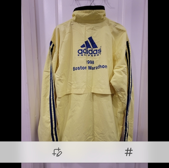 VTG Adidas Equipment 1998 Boston Marathon Mens Windbreaker Jacket - Picture 2 of 3